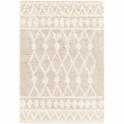 Mark & Day Booth 6'7"x9'6" Rectangle Woven Indoor Area Rugs Light Beige: Geometric, Stain-Resistant, Modern, Pet Friendly