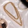 SOHI Women's California Gold Casual Multi-Layer Necklace - 3 of 4