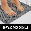 Bath Rug 30x20, Rubber Backing Quick Dry Washable Microfiber Mats, Gray - 2 of 4