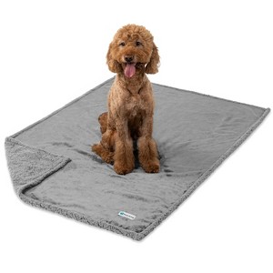PetAmi Waterproof Dog Blanket for Bed Couch Sofa Cover, Reversible Faux Shearling Fleece Pet Throw - 1 of 4