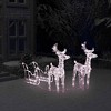 vidaXL Reindeer And Sleigh Christmas Decoration Warm white - 2 of 4