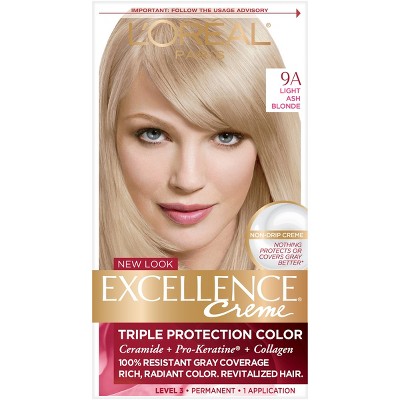 L'Oreal Paris Excellence Triple Protection Permanent Hair Color - 6.3 fl oz - 9A Light Ash Blonde - 1 Kit