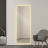 Whisen Wall-Mounted Full Length Rimless Dressing Mirror with Round Corners - 3 of 4