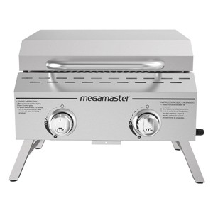 Megamaster 2-Burner Portable Stainless Steel Tabletop 16000 BTU Gas Grill 820-0033M - 1 of 4