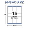 Avery Glossy White Rectangle Labels with Sure Feed, 2" x 2-5/8" - 4 of 4
