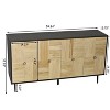NicBex Elegant 4-Door Storage Cabinet with Carved Effect Decoration Doors for Living Room and Entryway - 3 of 4