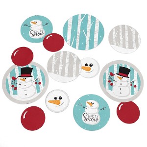 Big Dot of Happiness Let It Snow - Snowman - Holiday Party Giant Circle Confetti - Christmas Party Decorations - Large Confetti 27 Count - 1 of 4