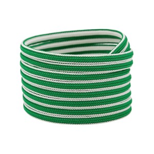 INSPIRE CHIC Oval Laces Two Colored Textured Stripes Shoe Laces for Sneakers 1 Pair - 1 of 4