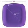 Smarty Had A Party 8.5" Purple Flat Rounded Square Plastic Buffet Plates - 120 pcs - 3 of 4