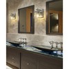 Lauren Collection 1-Light Wall Sconce - Modern Flared Glass & Steel Design, Damp Rated - 4 of 4