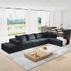 TiramisuBest 132" Modular L-Shaped Upholstered Sectional Sofa Set w/ 6 Pillows & Free Combination for Living Room & Bedroom,Green - 2 of 4