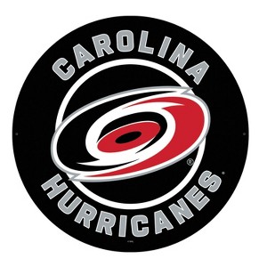 Evergreen Ultra-Thin Edgelight LED Wall Decor, Round, Carolina Hurricanes- 23 x 23 Inches Made In USA - 1 of 4