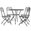 vidaXL 5 Piece Patio Dining Set Expanded Metal Mesh Anthracite - 3 of 4