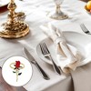 Unique Bargains Napkin Rings Stainless Steel Green Gold Tone 1 Pcs - 2 of 3