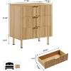 GAOMON 3 Drawer Dresser for Bedroom, Fluted Modern Nightstand with Deep Drawers, Chest of Drawers - 2 of 4