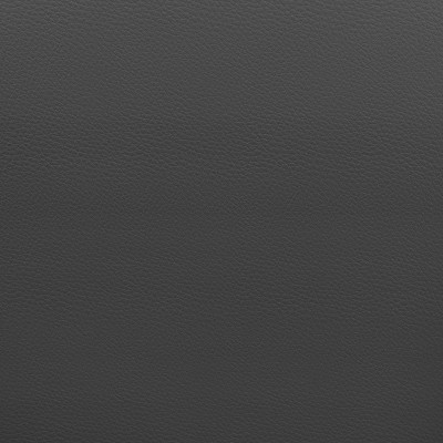 Matte Black Leather Swivel Armchair with Metal Legs