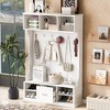 TIRAMISUBEST 57'' Hall Tree with 6 Hooks, Coat Hanger, Entryway Bench, 3-in-1 Design, A Spacious Drawer for Entrance,Living Room - 3 of 4