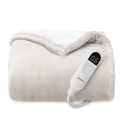 Bedsure Heated Blanket - Fast Heating Electric Blanket Soft Flannel Heated Throw Warm Gifts for Family