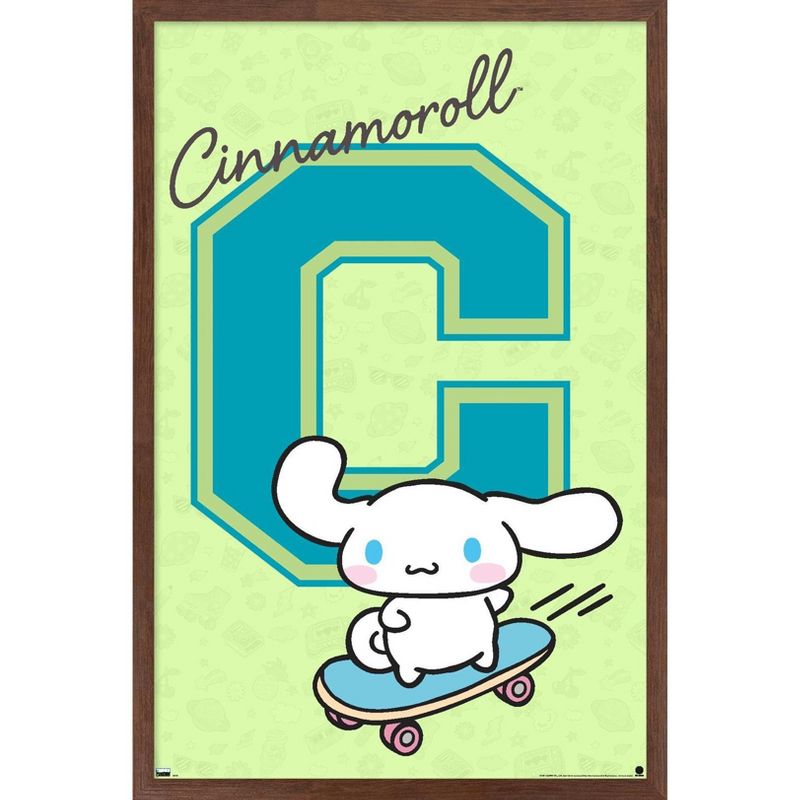 Trends International Hello Kitty and Friends: 24 College Letter - Cinnamoroll Framed Wall Poster Prints, 1 of 7