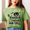 Simply Sage Market Women's Horror Movies And Chill Short Sleeve Graphic Tee - 2 of 4