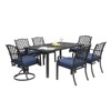 Maggift Patio Seating Sets Outdoor Bistro Set，Special Design, Chat and Conversation Furniture Set，for Garden, Living Room, Blue, 23.46"*20.47"*34.88" - 3 of 4