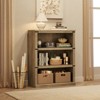 3 Tier Bookcase, Farmhouse Book Shelf with Storage, Low Book Case Wooden 3 Shelf Bookcase - 3 of 4