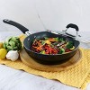 Kenmore Arlington 3.5 Quart Non Stick Aluminum Saute Pan with Lid in Black Diamond - 2 of 4