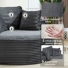 Kumasinova Round Sofa Bed with Memory Foam,Modular Sectional Couch with Removable Cushions & 3 Pillows,Couch for Living Room,Apartment - 4 of 4