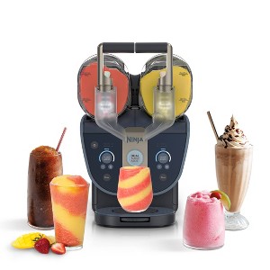 Ninja SLUSHi Twist Frozen Drink Machine, with Dual SlushAssist Technology, 10-Servings at Once, 2 72oz Vessels, FS701BL Blue : Target