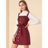 Allegra K Women's Classic Adjustable Strap A-Line Overall Denim Dress - 2 of 4
