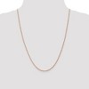 Black Bow Jewelry 1mm 14K Rose Gold Solid Singapore Chain Necklace - 2 of 4