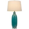 Cal Lighting BO-3085TB-2 150W 3 Way Cullman Glass Table Lamp with Crystal Base and Hardback Taper Drum Fabric Shade (Sold As Pairs) - 2 of 4