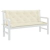 vidaXL Garden Bench Cushion Set of 2 Cream White - 4 of 4