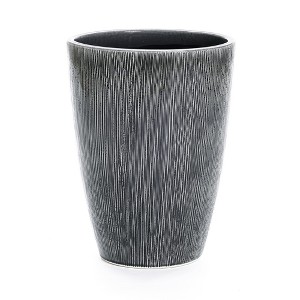 LuxenHome 17" H Ceramic Tall Planter Indoor Outdoor Large Plant Pot with Drainage Hole and Plug Modern Sea Gray Glazed Flower Pot Planter - 1 of 4