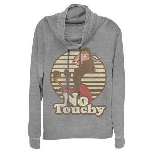 Juniors Womens The Emperor's New Groove Kuzco No Touchy Cowl Neck Sweatshirt - 1 of 3