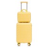 FONTOI 2 Pcs Luggage Sets 20 Inch Carry On Luggage With 14 Inch Cosmetic Case Carry On Suitcase Stylish Rolling Carry On Luggage With Wheels - 2 of 4