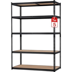 5 Tiers Garage Storage Shelves , 48 " L x 24 in W x 72 in Heavy Duty Storage Shelving Racks with Adjustable Shelf for Pantry Warehouse - 1 of 4