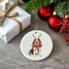 Lomsoe Dogs Ornament Dogs Lovers Christmas Xmas Ornaments Decor Funny Christmas Hanging Ceramic Ornament - 4 of 4