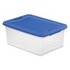 Sterilite 15 Qt. Plastic Stackable Storage Container with Lid, Clear (24  Pack), 24pk - Metro Market