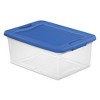Sterilite Clear Plastic Stackable Storage Container Bin Box Tote with White Latching Lid Organizing Solution for Home & Classroom - 3 of 4