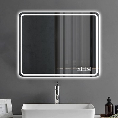 NicBex LED Bathroom Mirror,Anti-Fog Vanity Mirrors for Wall,3 Colors and 5 Level Dimmable,Mirrors for Bathroom Sink Horizontal/Vertical,Clear
