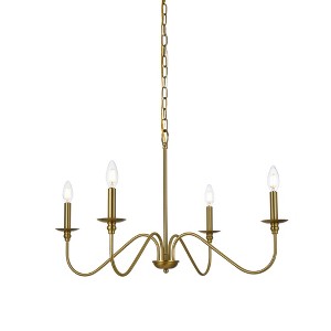 Elegant Lighting Brielle 6-Light Pendant in Weathered Dove Finish - 1 of 4