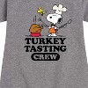 - Peanuts - Turkey Tasting Crew Graphic Short Sleeve Fleece Dress - 2 of 4