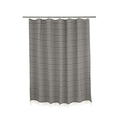 Olive & Linen Cloud Soft Shower Curtain