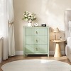 Wood Nightstand Fluted Dresser, 27.5" Wide 3-Drawer Bedside Tables, Modern Chest of Drawers, Storage End Table for Living Room, Bedroom - 3 of 4