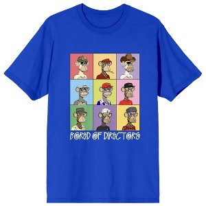 Bored Of Directors Colorful Boxes Crew Neck Short Sleeve Royal Blue Women's T-shirt - 1 of 2