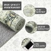 Rugs for Living Room Area Rug Washable Rug Ultra-Soft Faux Wool Vintage Rug Throw Carpet Non Slip Oriental Floral Distressed Throw Rugs - 3 of 4