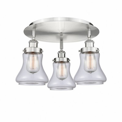 Bellmont - 3 Light Flush Mount In Art Deco Style-9.75 Inches Tall and 17.75 Inches Wide