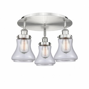 Bellmont - 3 Light Flush Mount In Art Deco Style-9.75 Inches Tall and 17.75 Inches Wide - 1 of 1