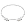 Monoprice Nylon Braided USB C to USB A 2.0 Cable - 1.5 Feet - White | Type C, Fast Charging, Compatible With Samsung Galaxy S10 / Note 8, LG V20 and - 3 of 4